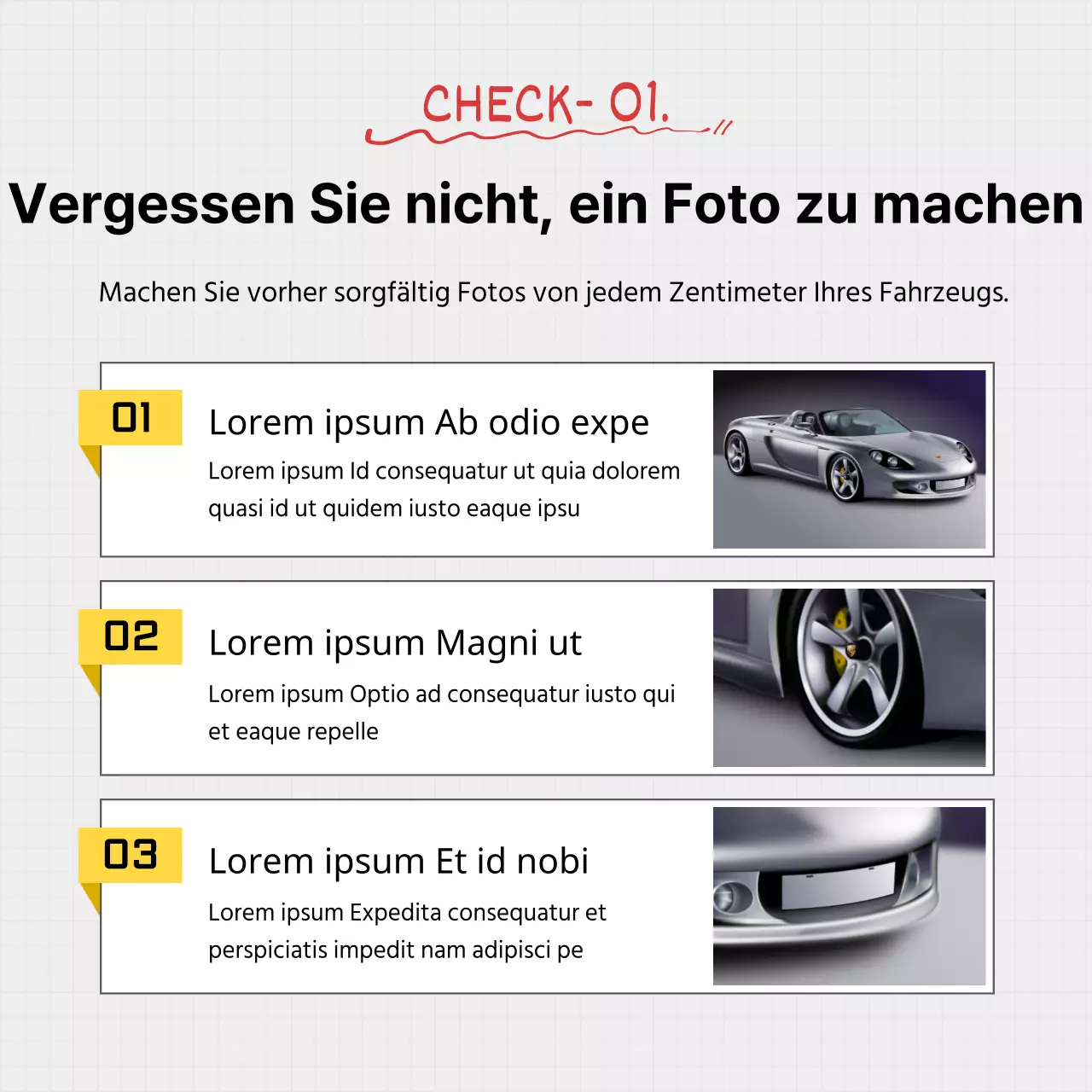 Tipps für die Nutzung grauer und gelber Mietautos