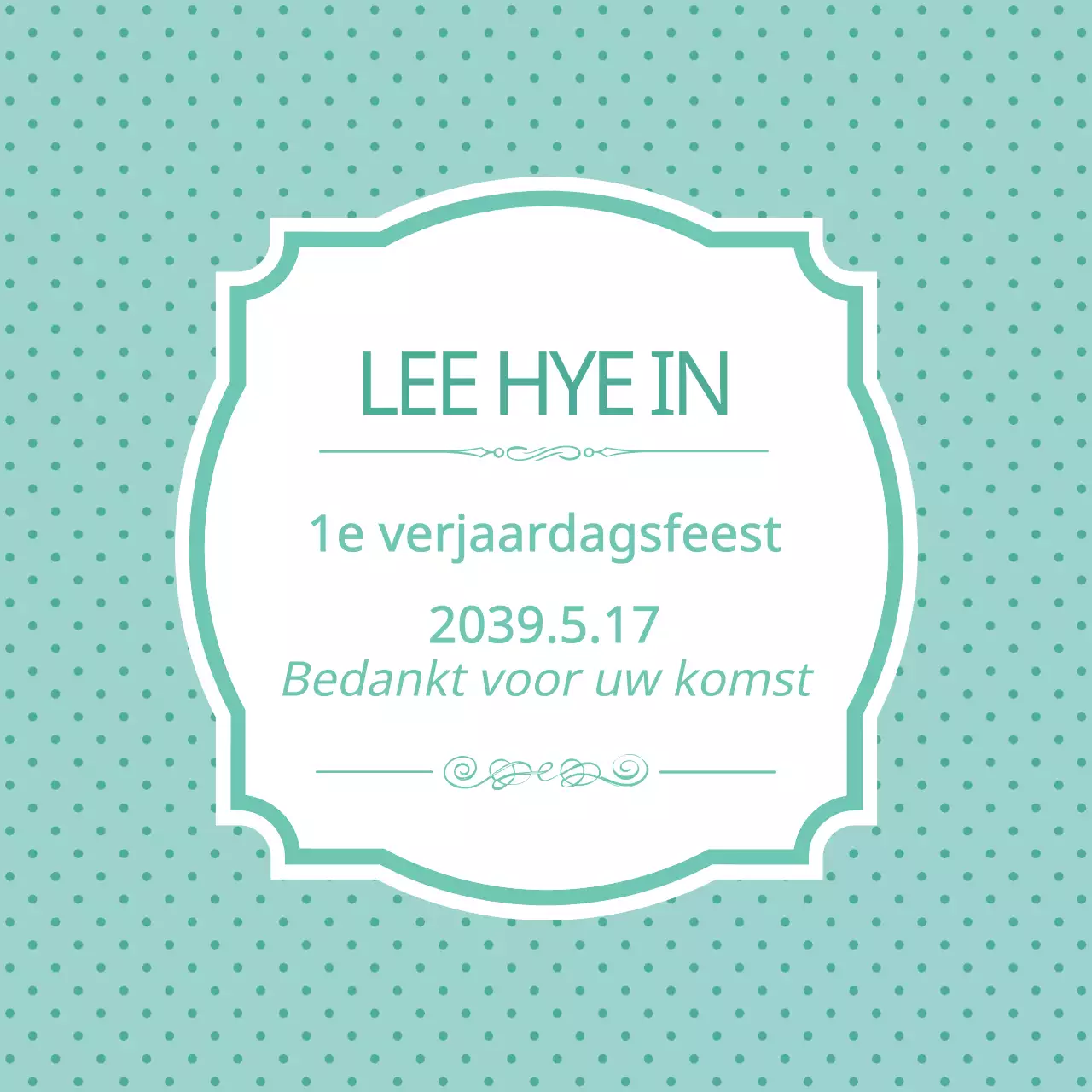 Bedankt voor uw komst