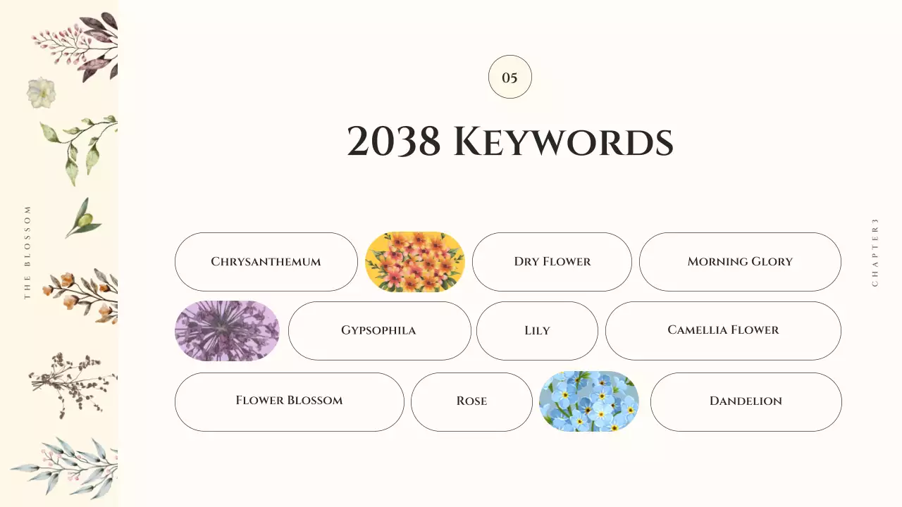 アイボリー 上品 花 プレゼンテーション