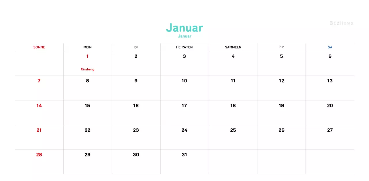 Ein warmer, illustrierter Kalender für das neue Jahr