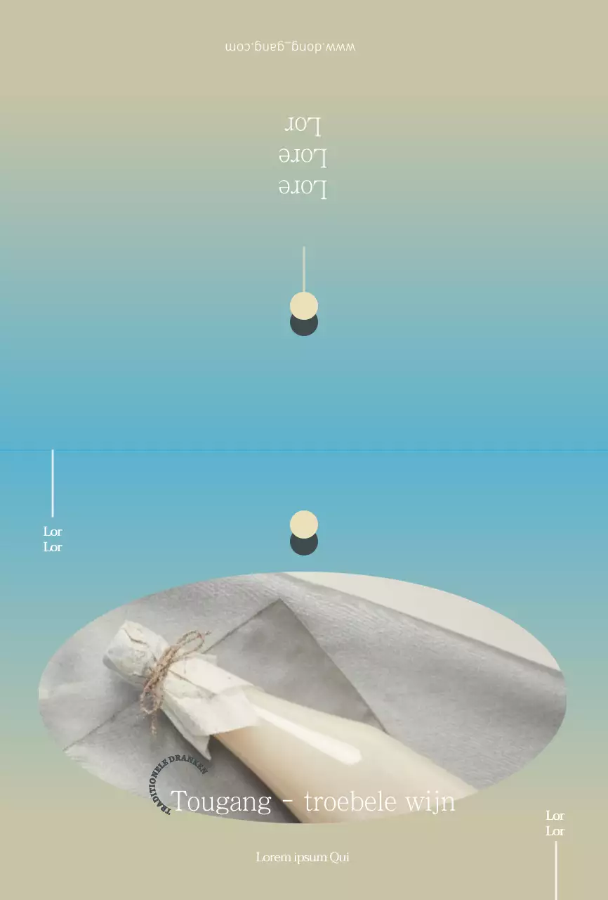 Lichtblauwe gradiënt rijstwijn product ansichtkaart