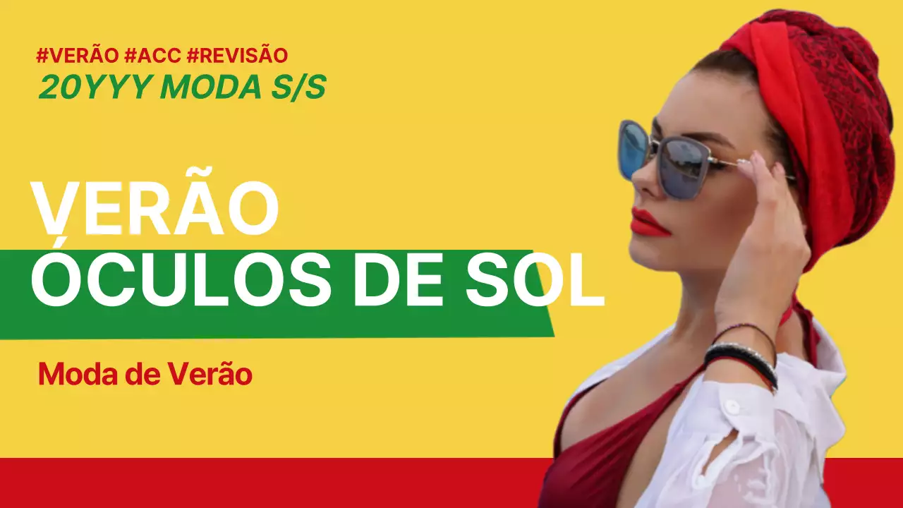 Amarelo Verde Laranja verão Moda Óculos de Sol Comentários YouTube Thumbnails