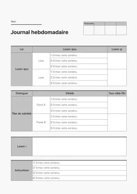 Documentation sur les rapports hebdomadaires en gris