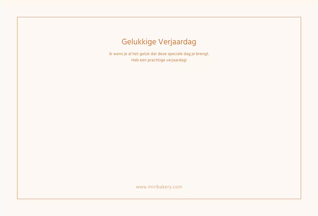 Eenvoudige verjaardagskaart