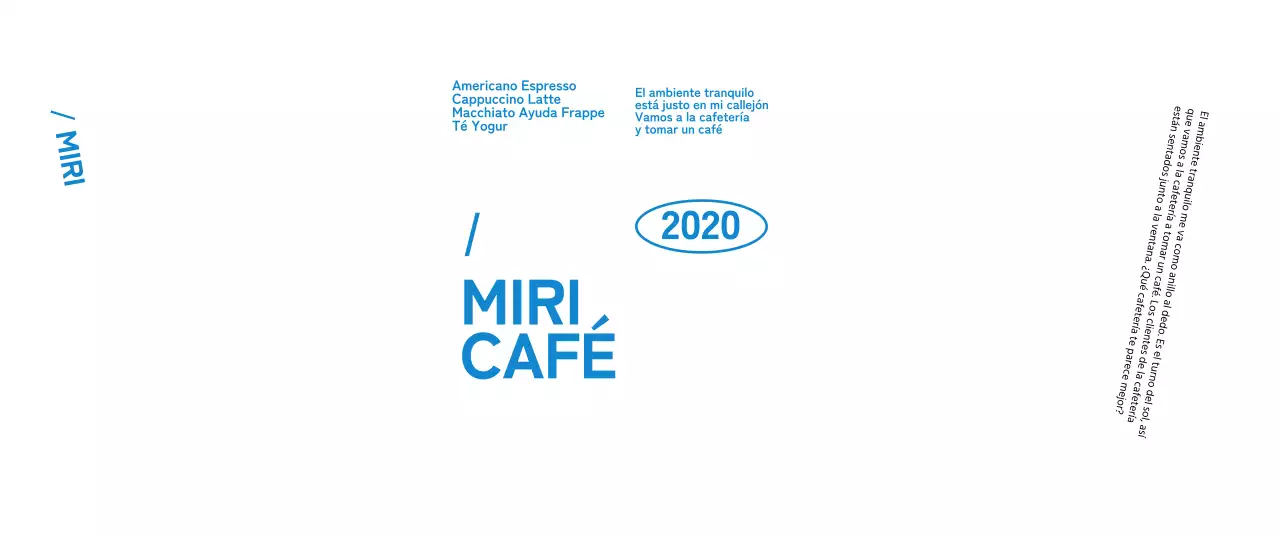 Promocione su cafetería con texto azul y limpio