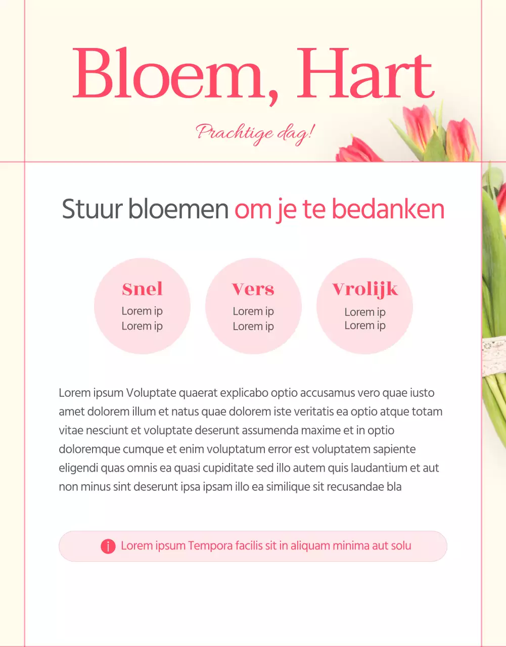 Introductie van een mooie groene en roze luxe bloemenbezorgservice