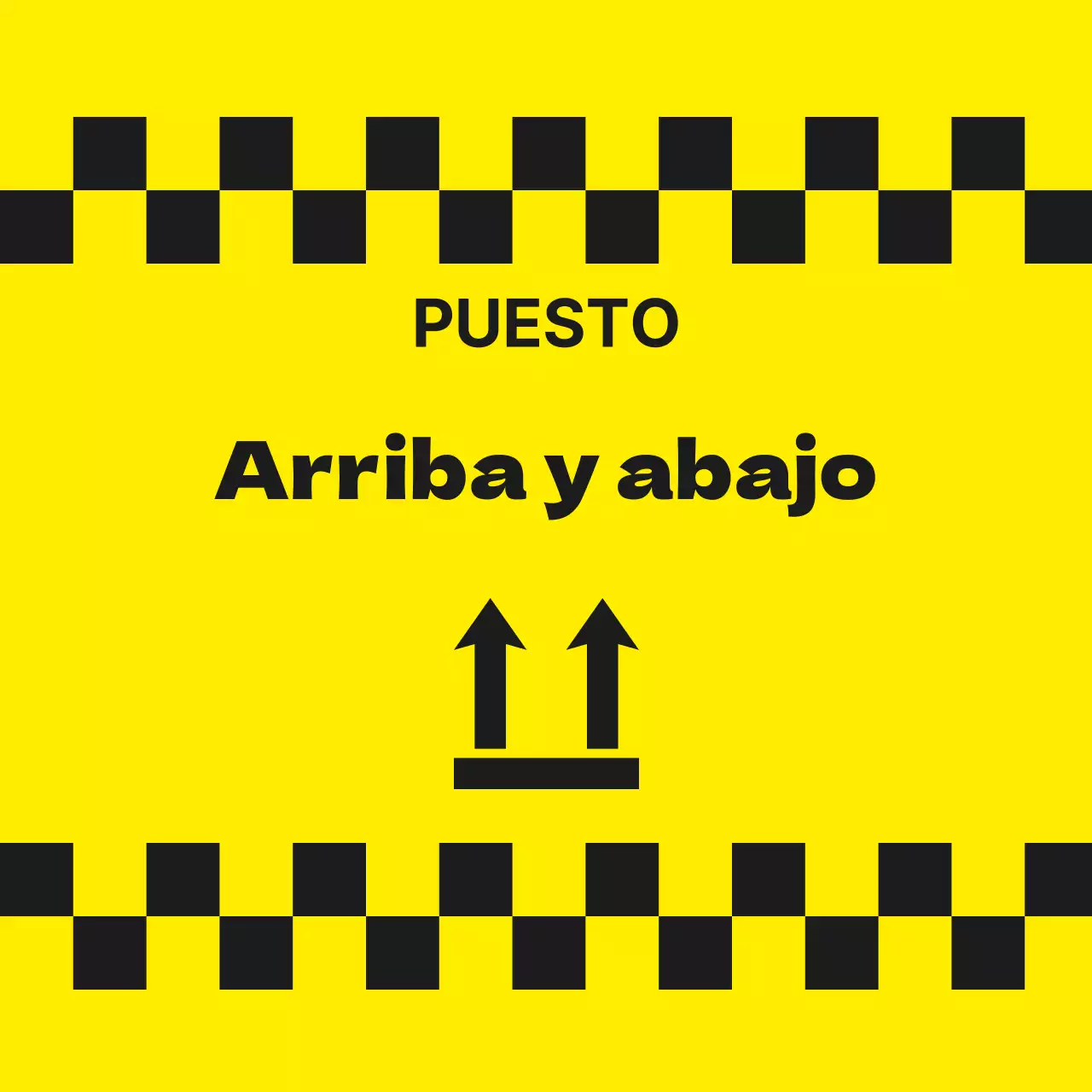 Adhesivos de precaución superior e inferior