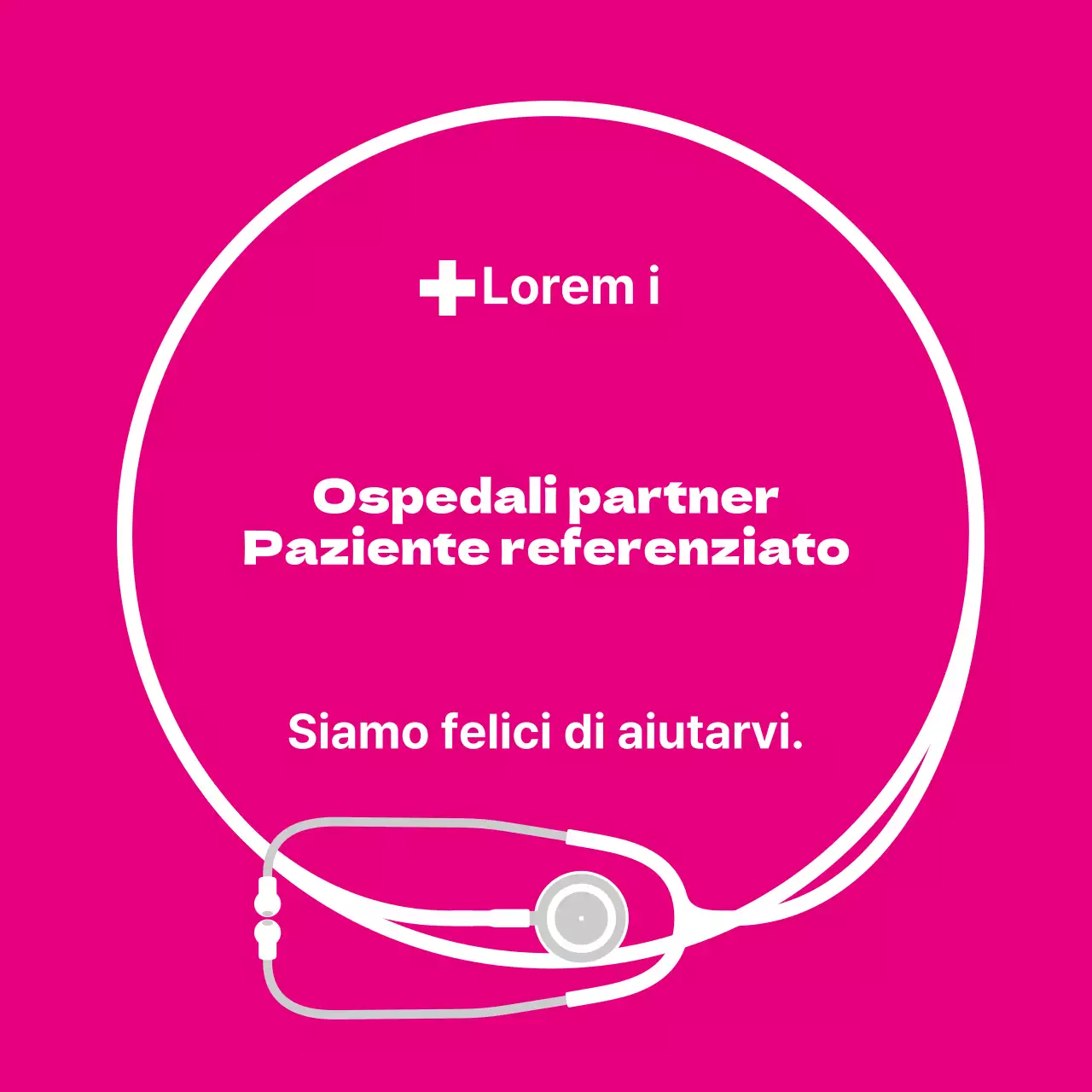 Rosa semplice illustrazione etichetta ospedale generale