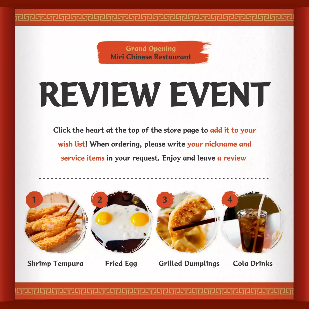 Red Traditional Restaurant Promotion Banner