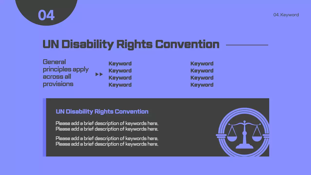 Apresentação de treinamento Blue Simple Disability