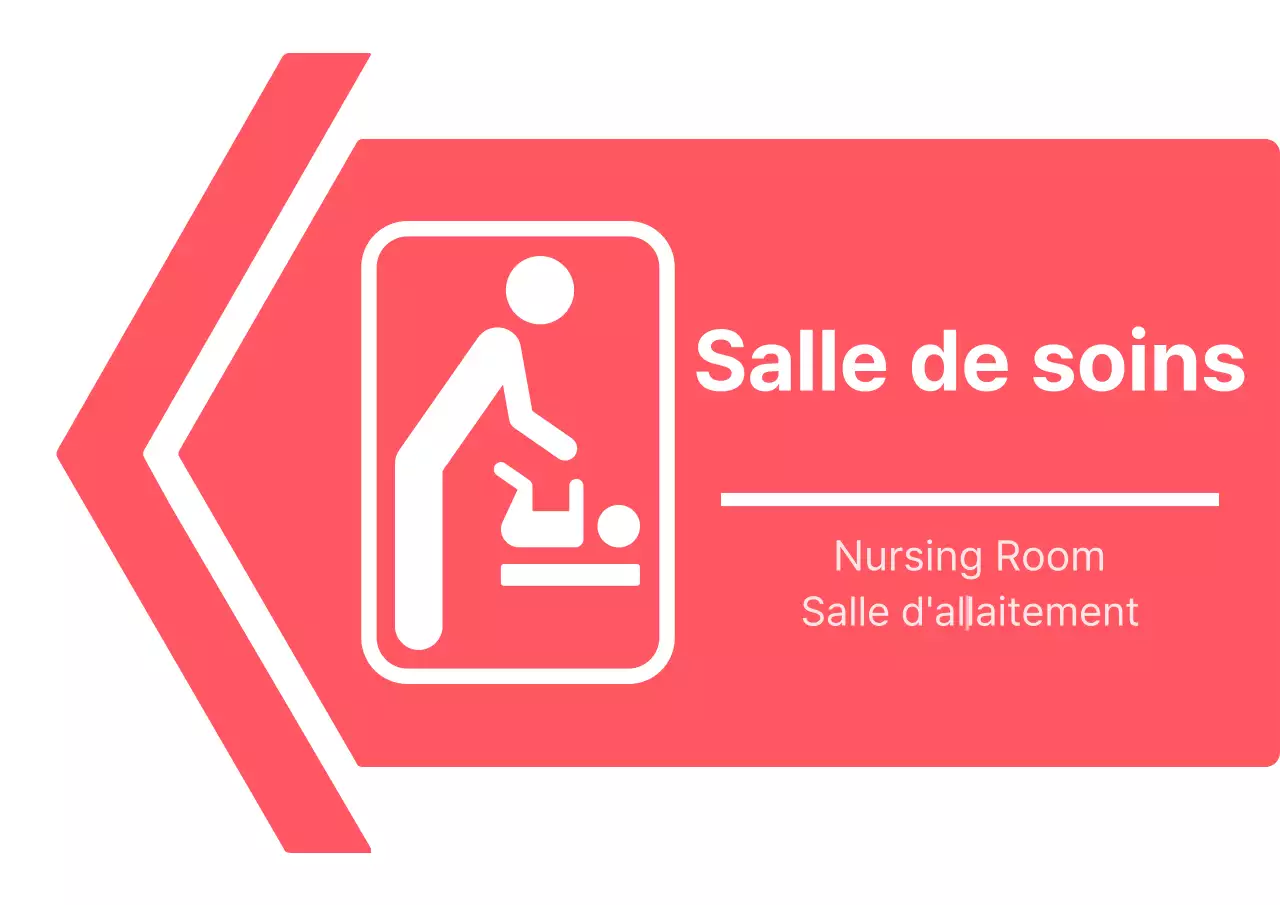 Pictogramme rose et blanc de style simple pour la chambre d'infirmière