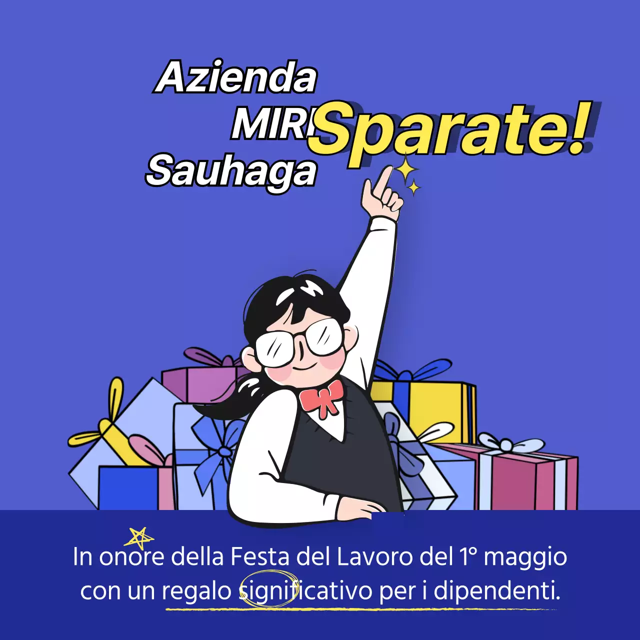 Promuovete un evento regalo semplice in blu e marina