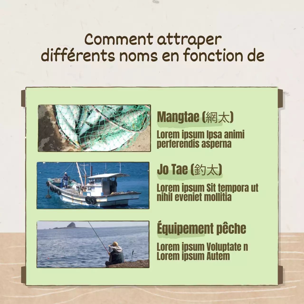 Un concept traditionnel à l'ancienne en marron et abricot