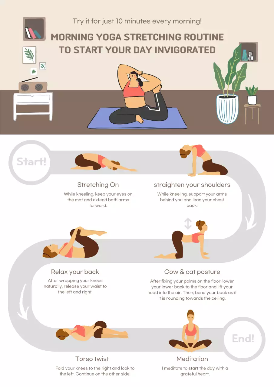 Beige Minimal Yoga Guide Poster