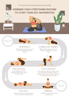 Beige Minimal Yoga Guide Poster