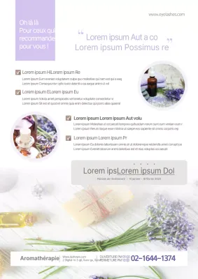 Guidez et faites la promotion de votre salon de massage avec une photo émotionnelle en violet.