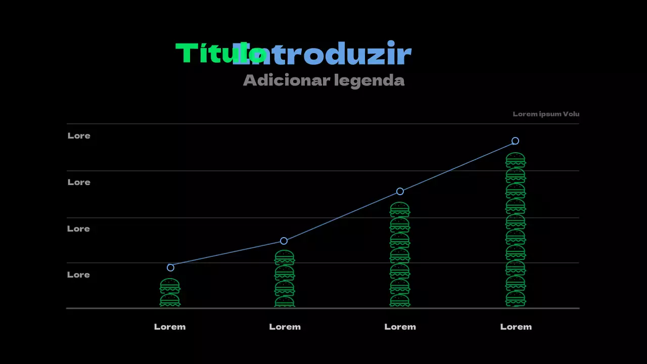 Gráfico concetual simples em chartreuse e azul claro