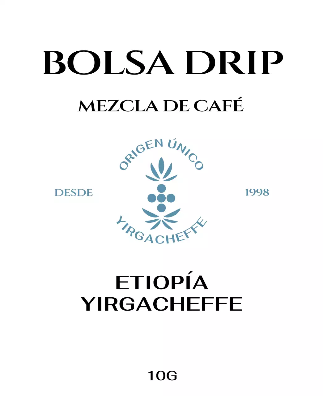 Bolsa con logotipo de café en beige