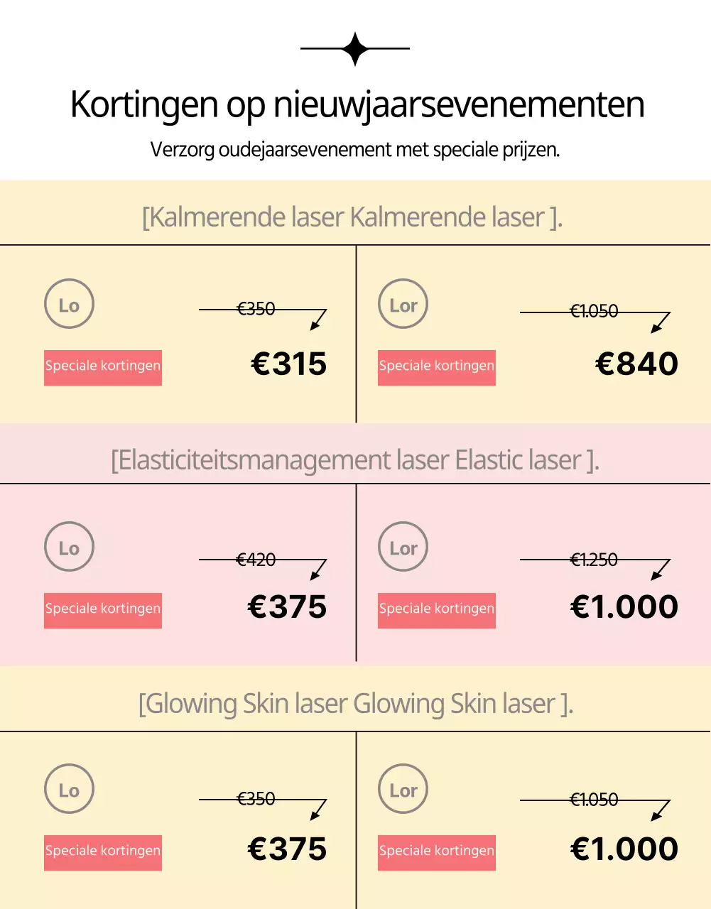 Promoot dermatologische laserbehandelingen in roze en zwart