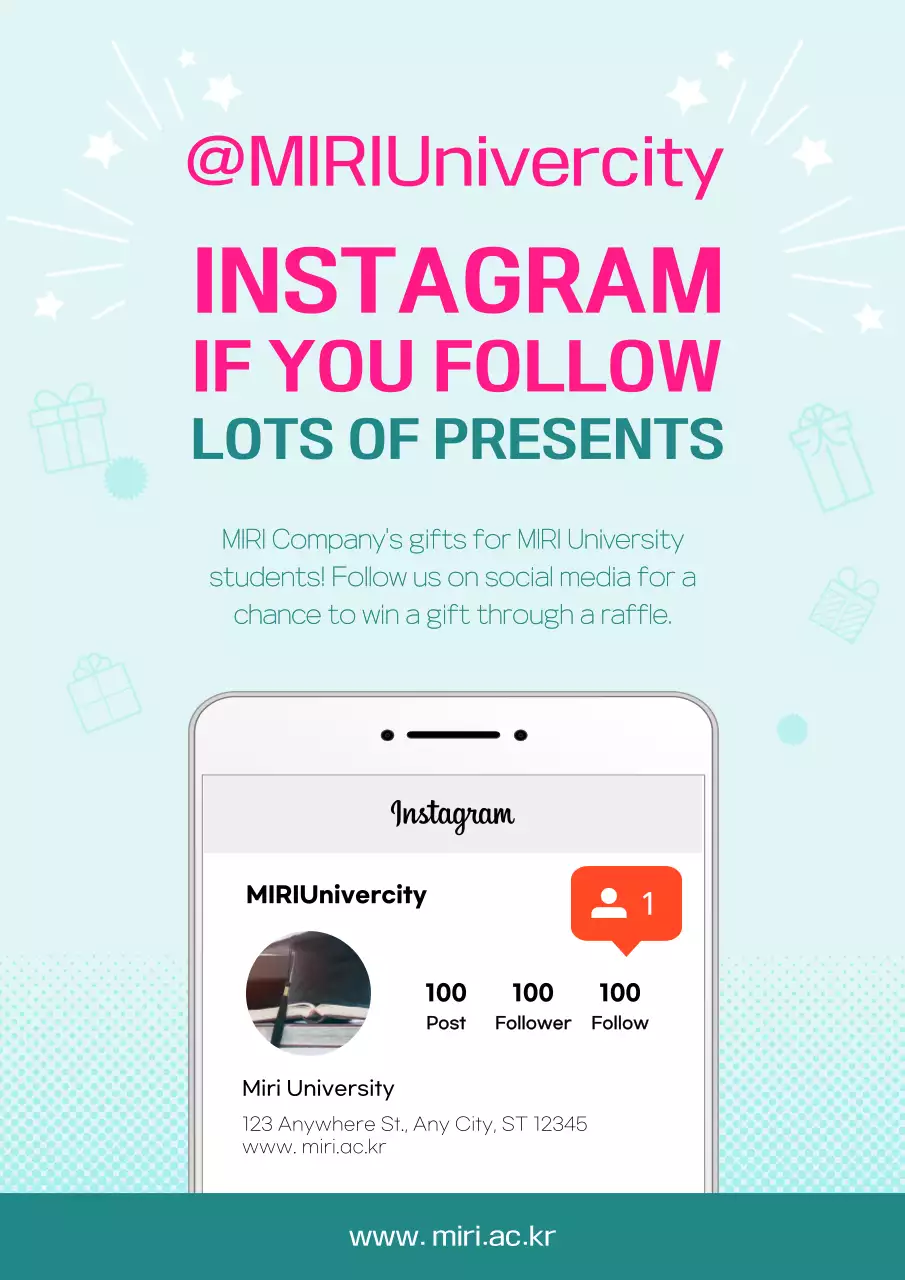 Mint Modern University Promotion Poster