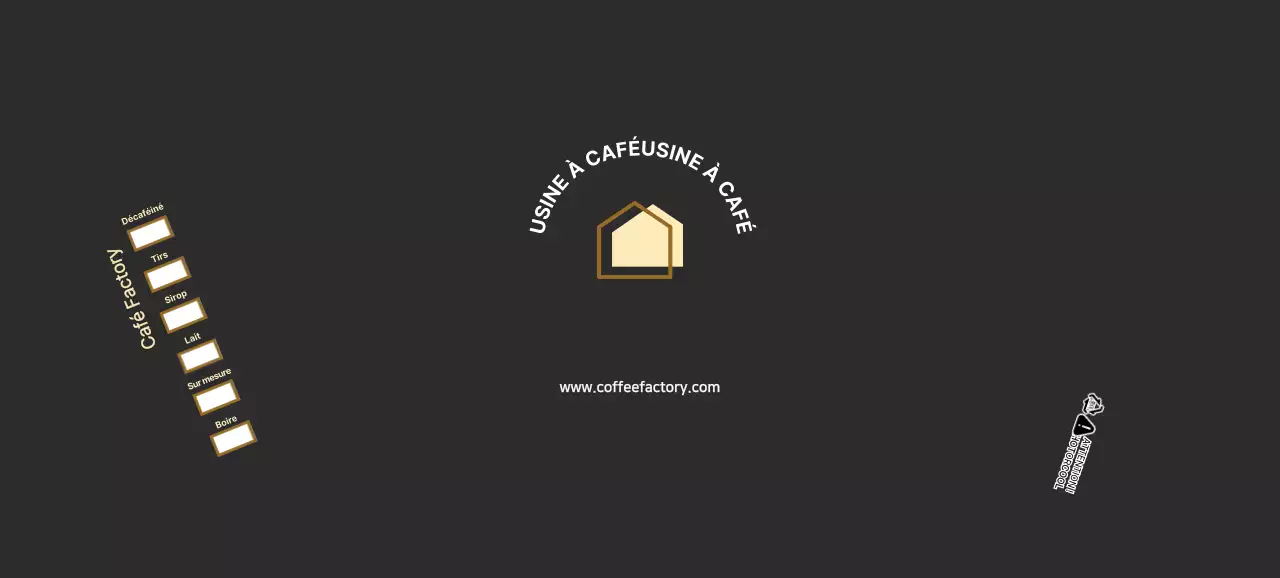 Gobelets en papier noir avec logo de café moderne