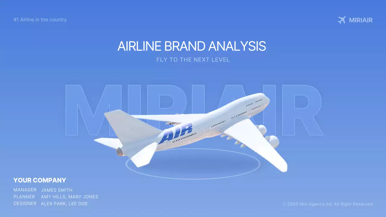 Blue Modern Airline Report Presentation