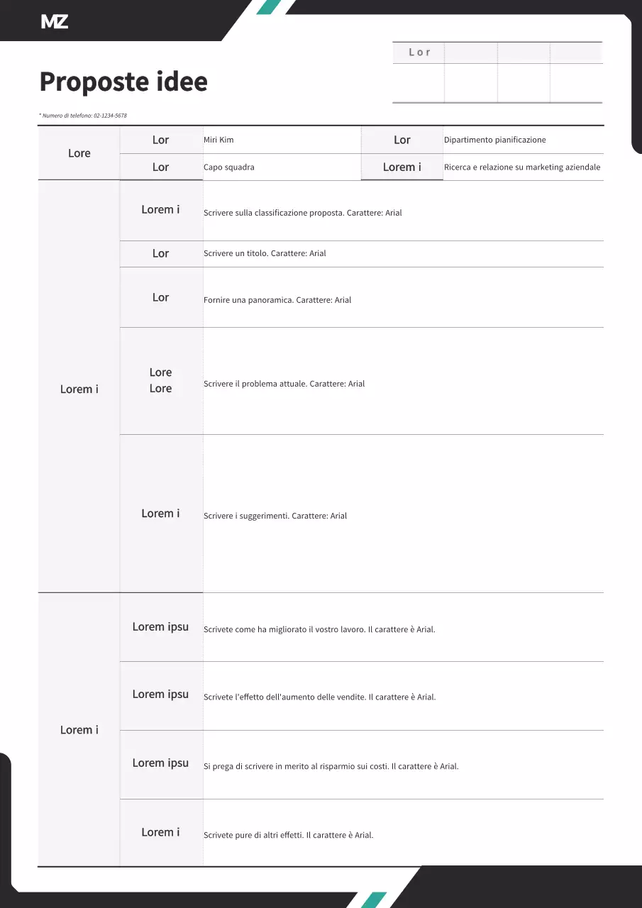 Un concetto pulito e diagonale in nero e menta.