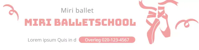 roze wit illustratie eenvoudige promotionele balletschool
