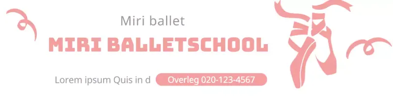 roze wit illustratie eenvoudige promotionele balletschool