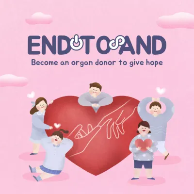 Pink Minimal Donation Promotion Social Media Post