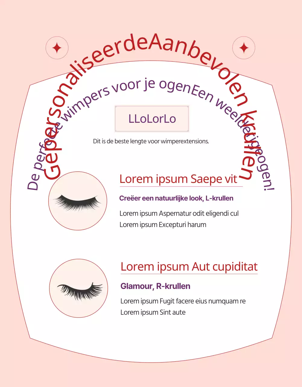 Promoot mooie wimperextensions in roze (detail pagina)