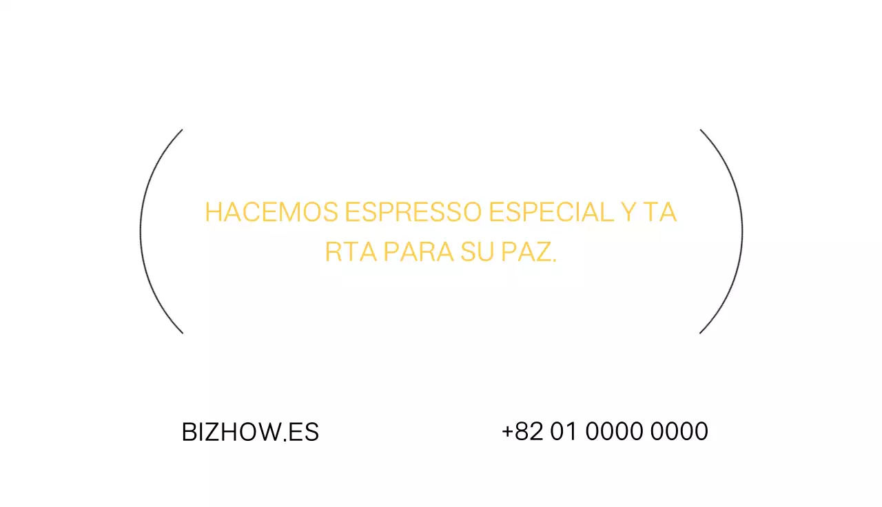 Tarjeta de visita en inglés con un color de acento llamativo