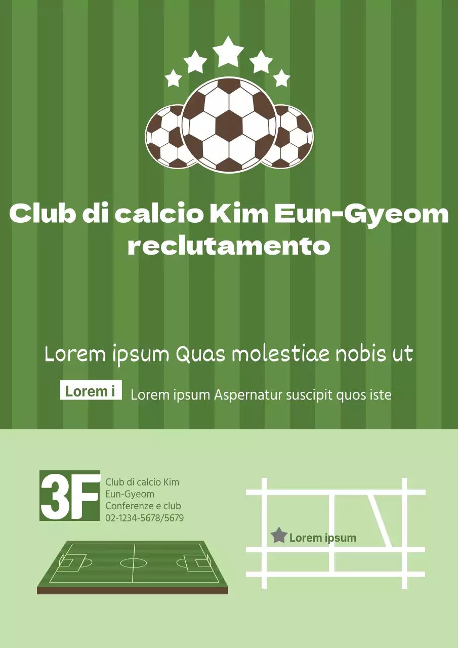 Reclutamento di soci per una squadra di calcio