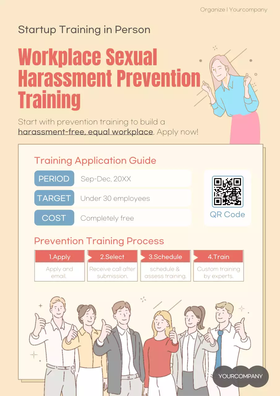 Beige Modern Training Announcement Poster