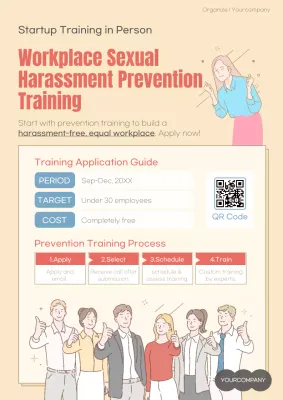 Beige Modern Training Announcement Poster