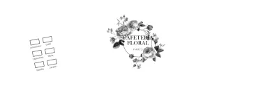 Vaso de papel con la flor ilustración cafetería menú de bebidas