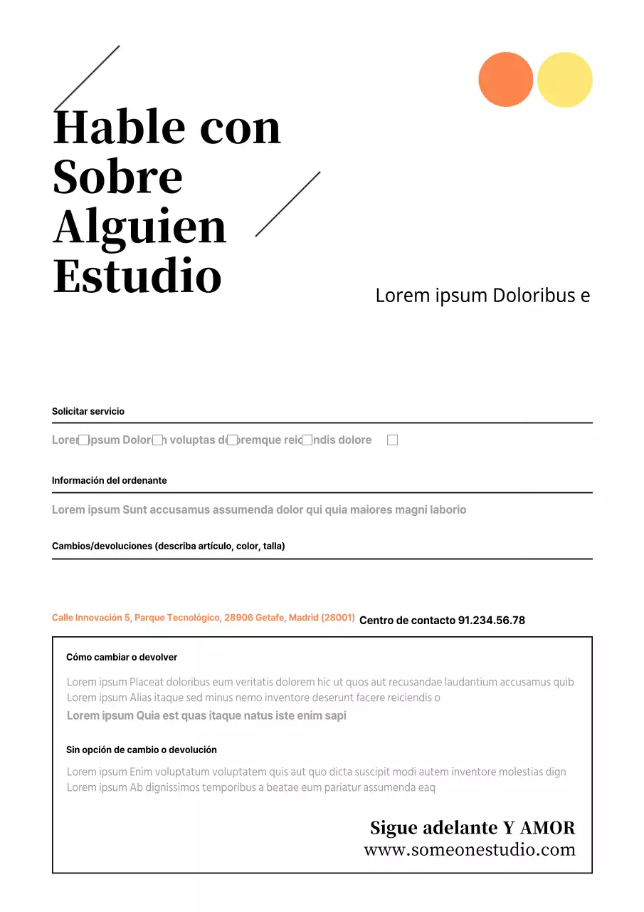 Elegante diseño en rosa y blanco para una guía del proceso de devolución y reembolso en un centro comercial