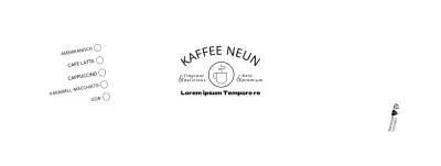 Schauen Sie sich die Speisekarte des weißen, einfachen Cafés an