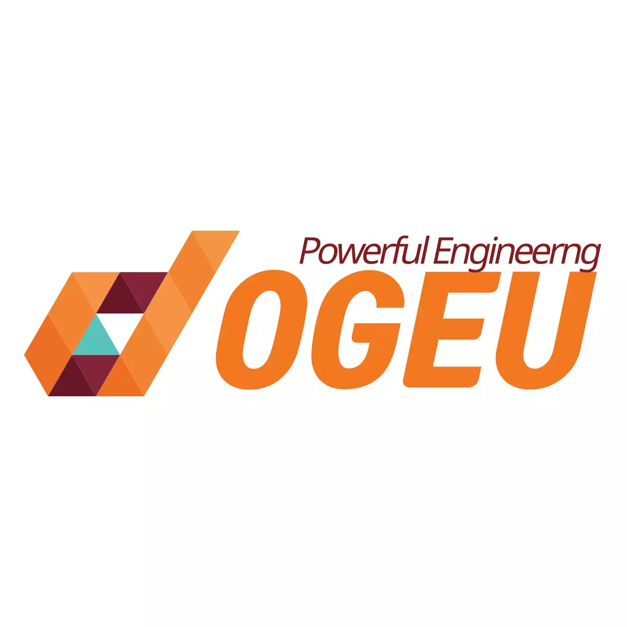 Orange Geometric Engineering Logo