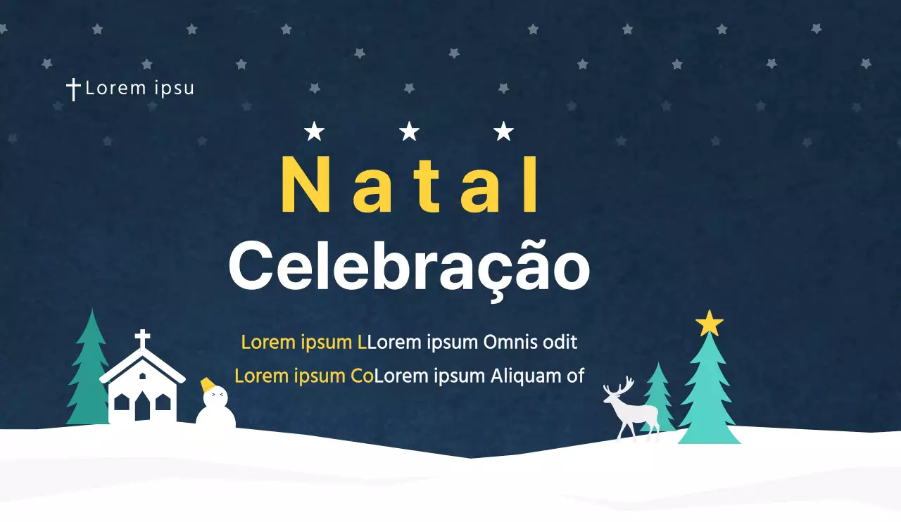 Design para promover as celebrações, serviços e espectáculos de Natal