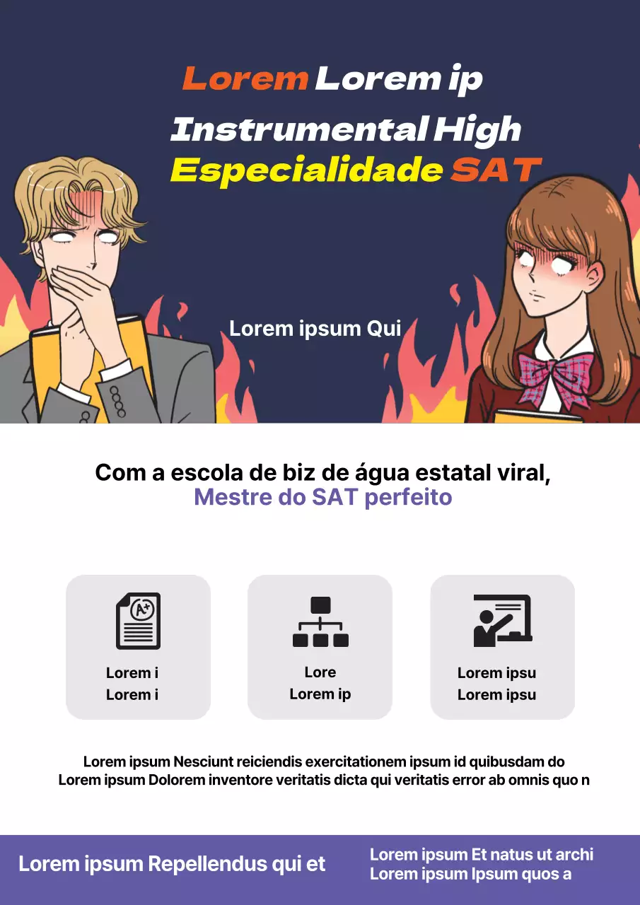 Promova o curso de preparação para exames da sua escola com ilustrações de manga