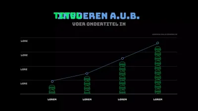 Eenvoudige conceptuele grafiek in chartreuse en lichtblauw