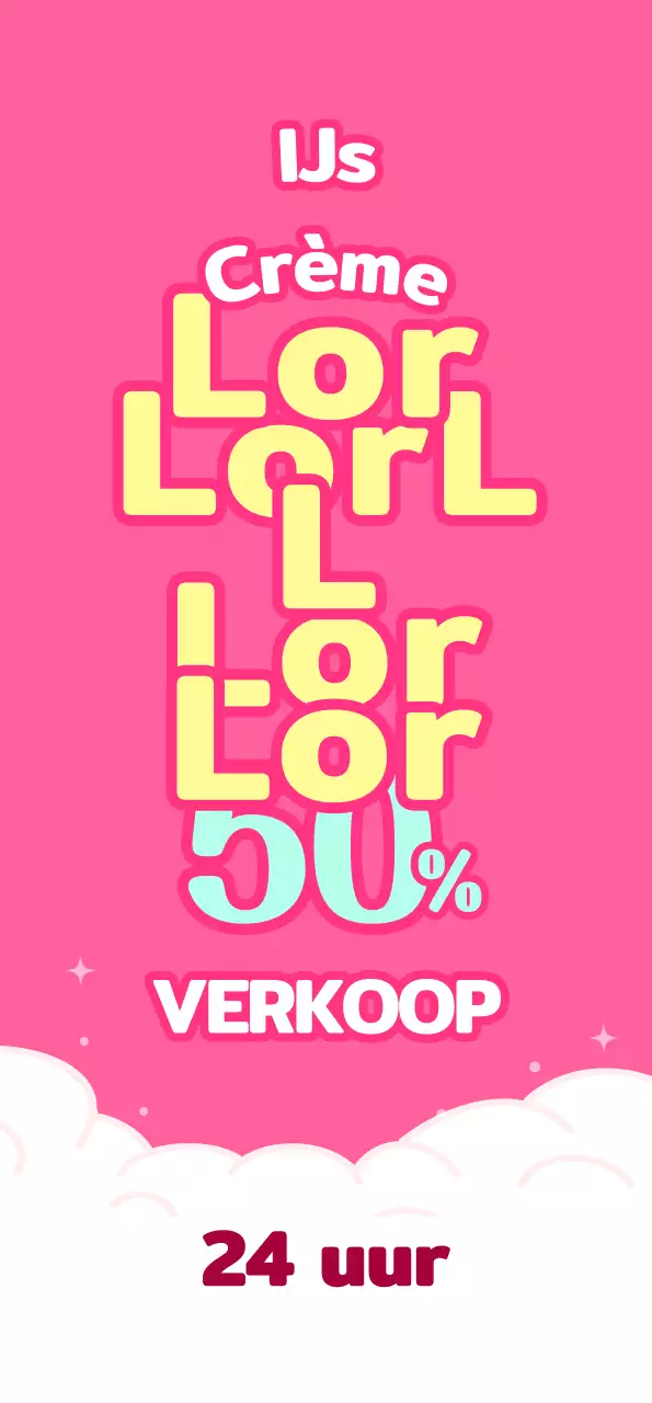 Een roze en lichtblauwe ijssalon