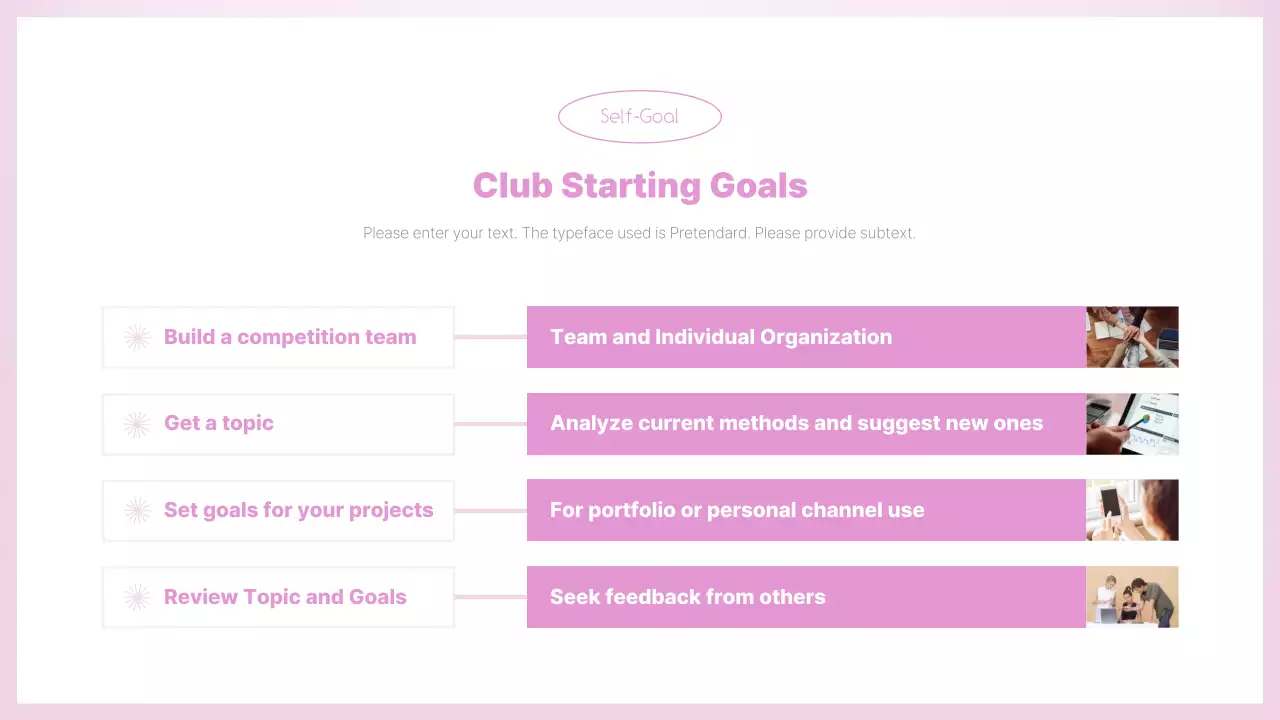 Pink Minimal Competition Orientation Presentation