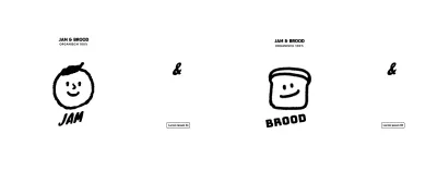 Promoot en informeer een dessert cafe logo met een schattig persoon en brood illustratie