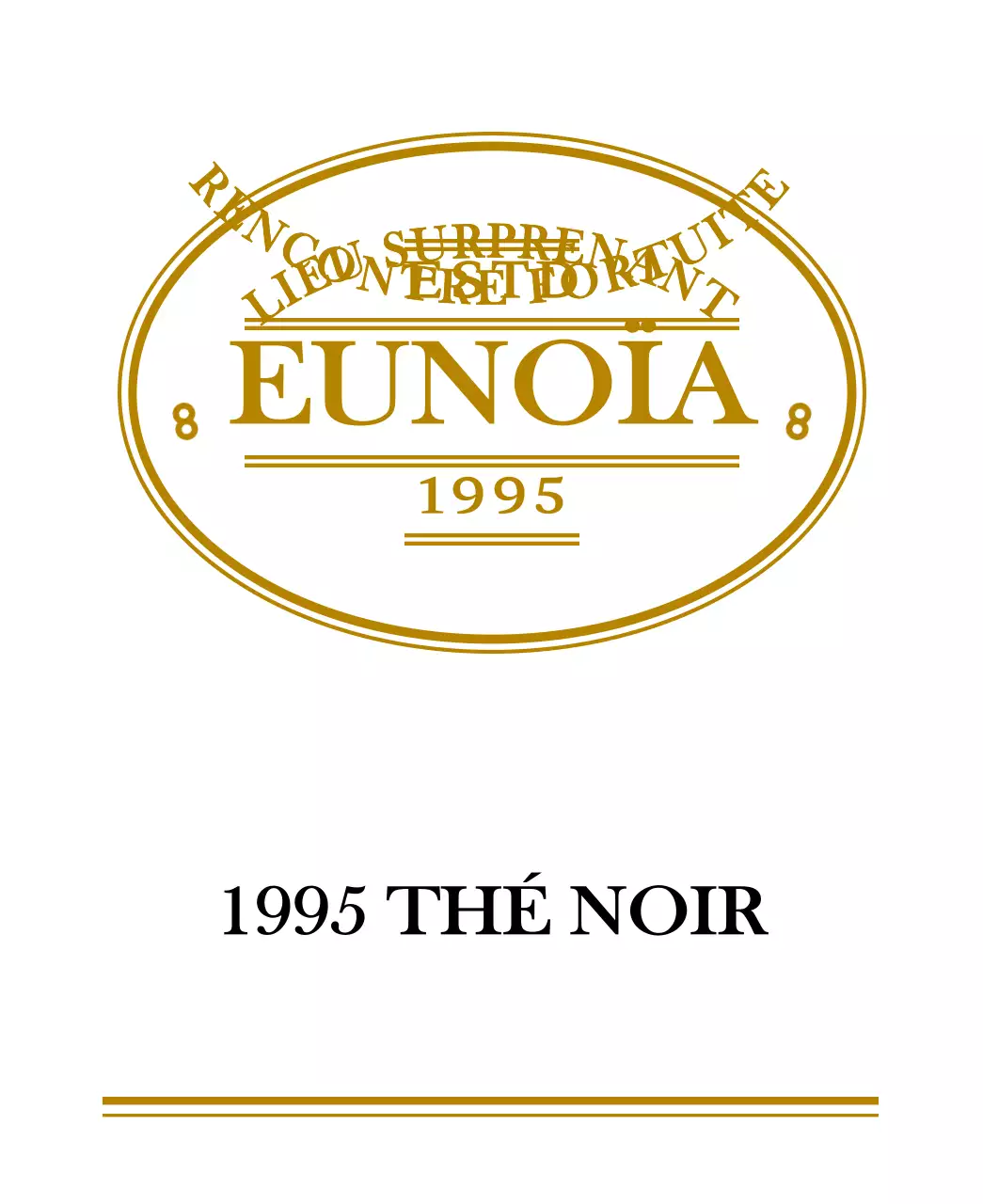 Sachets de thé noir en forme de logo vintage