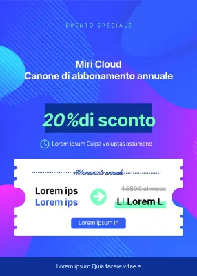 Un popup di evento di vendita blu e pulito