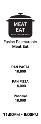 Banner de menu de restaurante minimalista preto