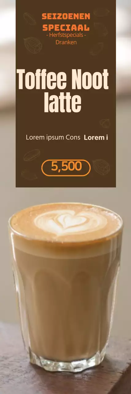 Promoot het herfstmenu van je café met bruine warmte