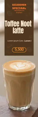 Promoot het herfstmenu van je café met bruine warmte